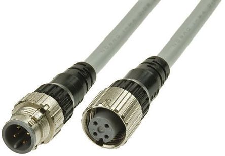 Пач кабел Omron XS5W-D421-C81-F, конектор A 1 3 / 8-16 UN, конектор B 1 3 / 8-16 UN, 4 A, 250 V dc, IP67, серия XS5