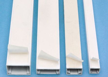 Schneider Electric Cable Trunking, White, uPVC, Self Adhesive Miniature Gutter, 38mm 25mm, 3m