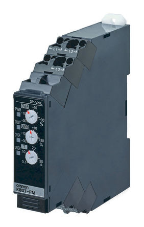 Omron K8DT-PM2CN Supervisory Relay, Phase, Voltage, SPDT, 380 V ac, 400 V ac, 415 V ac, 480 V ac