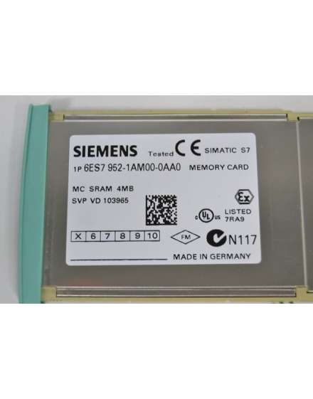 6ES7952-1AM00-0AA0 SIEMENS SIMATIC S7-400 RAM MEMORY CARD
