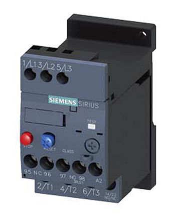 Relé de sobrecarga Siemens 3RU2116-0KB1, NO / NC, com reset automático, manual, 1,25 A, Sirius, 3RU2
