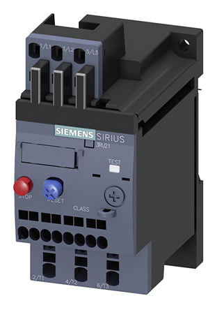 Relais de surcharge Siemens 3RU2116-1CC1, NA / NC, avec réarmement automatique, manuel, 2,5 A, Sirius, 3RU2