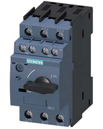 Siemens 9 → 12.5 A 3P motor protection circuit breaker, 100 kA at 400 V ac, 690 V ac