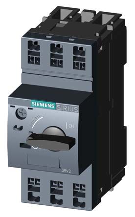 Siemens motor protection circuit breaker 0.11 → 0.16 A 3P, 100 kA at 400 V ac, 690 V ac