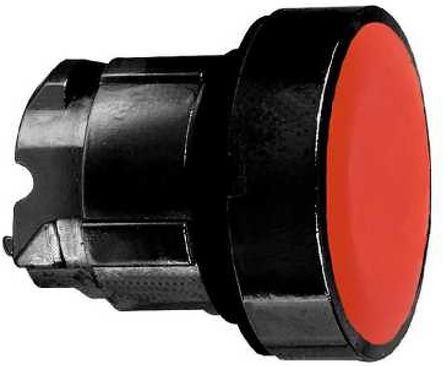 Cabeça de botão ZB4BA47 Schneider Electric Vermelho, Retorno por mola, Redondo, diam. 28.5mm