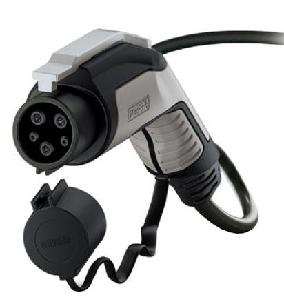 Phoenix Contact 1623236 Connecteur pour véhicule électrique, prise noire à 5 contacts, angle 90 °, montage sur câble