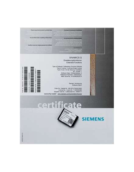 6SL3074-7AA04-0AA0 Siemens SINAMICS G120 License