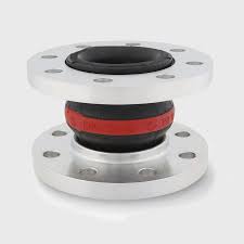 ELAFLEX DN-100 6po rubber expansion joint with red band with EPDM body and nylon reinforcement; with zinc-plated carbon steel swivel flanges drilled according to PN-10/16. L = 130 mm. Ref: ERV-R.100.16.130