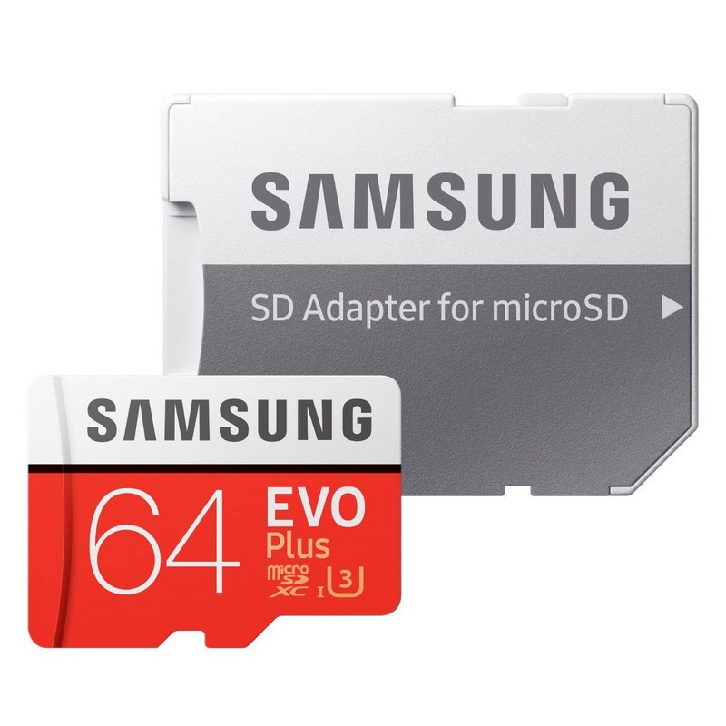 Adaptateur Samsung MicroSDXC EVO 2017 Plus 64 Go classe 10 +