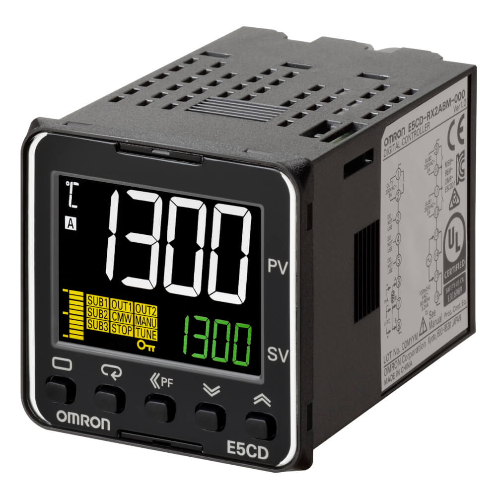 E5CD-QX2ABM- 002 Controlador de temperatura, PRO, 1/16 DIN (48 x 48 mm)