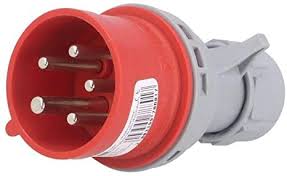 Conector de alimentación AC trifásico macho 16A 7015-6TT PCE