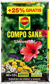 Sustrato universal COMPO SANA para todo tipo de plantas 40+10L gratis