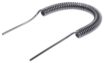 Spiralrohr ohne SMC-Stecker, 1 Rohr, schwarz, Länge 1,5 m, PUR, 0,8 MPa, -20 → + 60 ° C.
