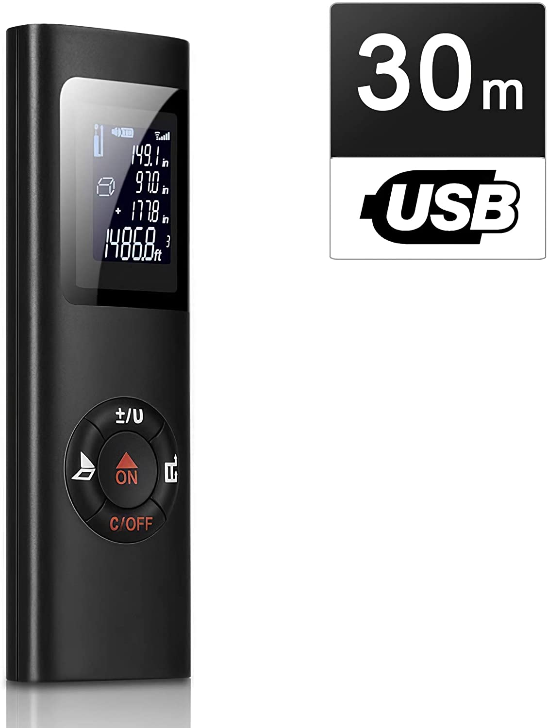 Rechargeable Laser Meter USB 30M