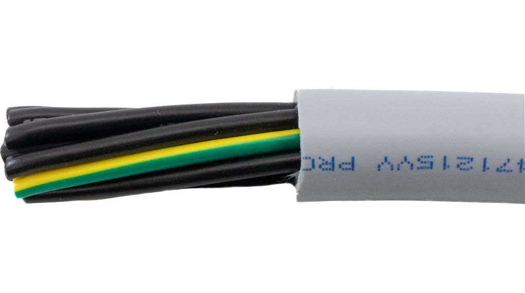 ALPHA WIRE 470121YY GE033 Cable; Pro-Met; 12G1mm2; sin blindaje; 300/500V; PVC; 100m; Cu; gris