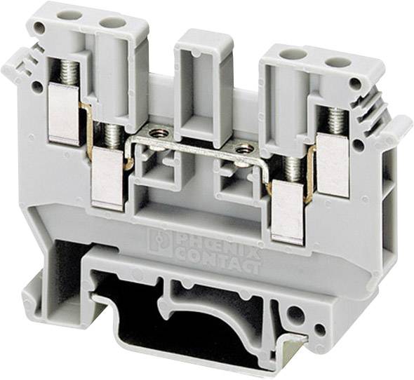 2775016 UDK 4  Conector de carril 0,2÷4mm2 vías: 1 bornas: 4 gris  Anch: 6,2mm