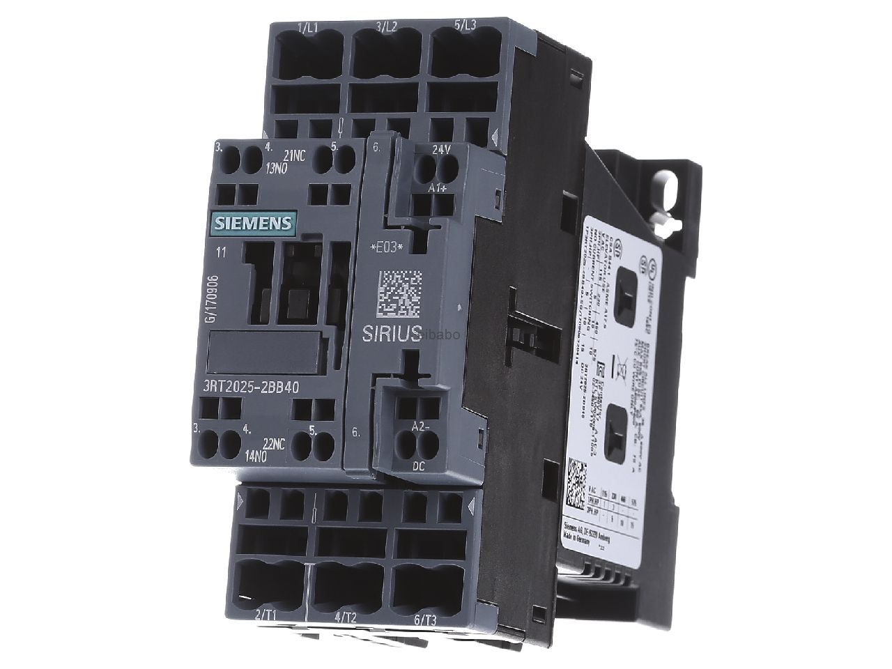 Siemens 3RT2025-2BB40 CONTACTOR 7,5kW 400V 3pol