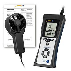 Anemómetro PCE-VA 11-ICA incl. certificado de calibración ISO 