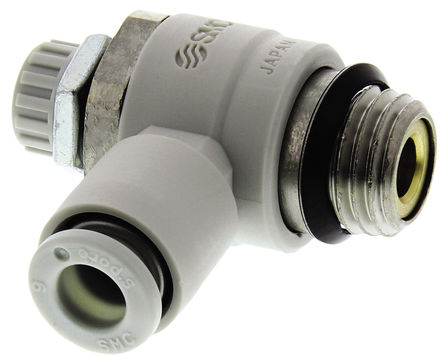 Regulador de caudal SMC AS2201F-U02-06 x 6mm, 1/4 plg x 1/4 plg