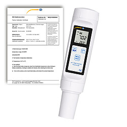 pH-metro PCE-PH 26F-ICA incl. certificado de calibración ISO 