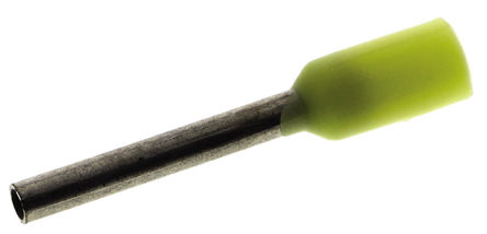 Puntera hueca de crimpado Schneider Electric, Serie DZ5CE, Aislado, Pin de 8.2mm, Cable de 0,25 mm², Amarillo