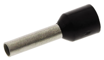 Schneider Electric Hollow Crimp Ferrule, DZ5CE Series, Isolated, 8.2mm Pin, 1.5mm² Cable, Black