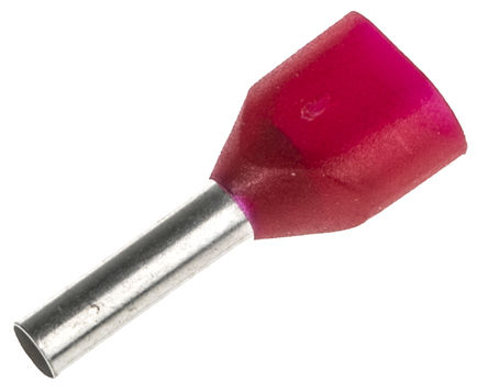 Puntera hueca de crimpado Schneider Electric, Serie AZ5DE, Aislado, Pin de 8mm, Cable de 1 mm², Rojo