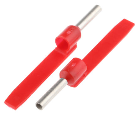 Schneider Electric crimp hollow ferrule, DZ5CA Series, Insulated, 1 mm² cable, Red
