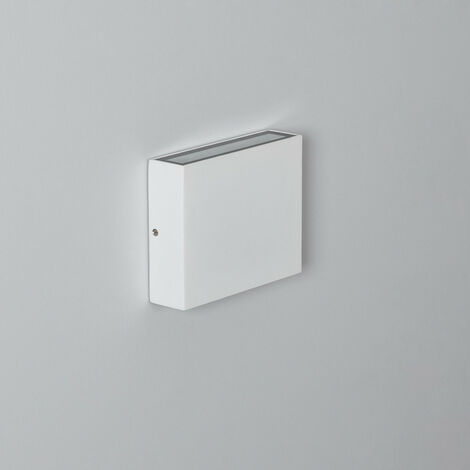 Aplique de Pared LED 6W de Aluminio Cuadrado para Exterior Iluminación Doble Cara Luming Blanco
