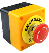Caja pulsador parada de emergencia con bloqueo NC