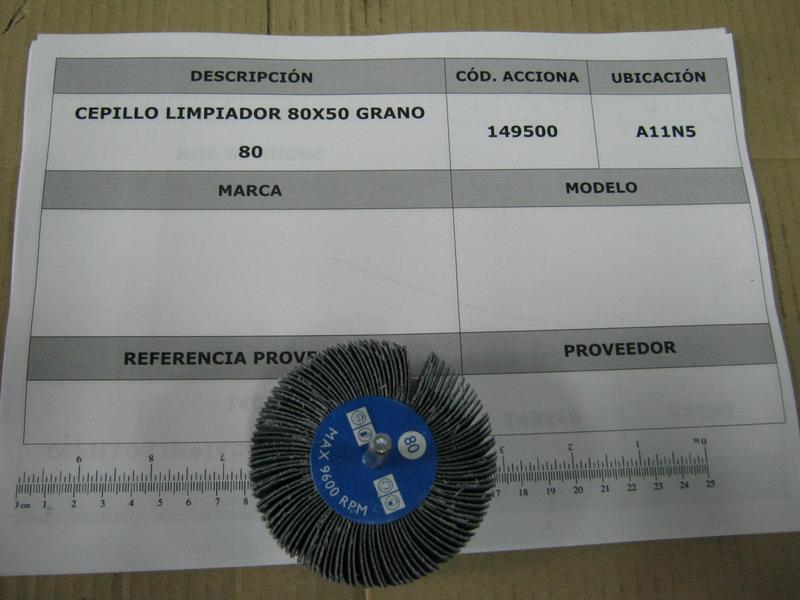 CEPILLO LIMPIADOR 80X50 GR.80, NORTON NO Fabricante: NORTON Modelo: R822