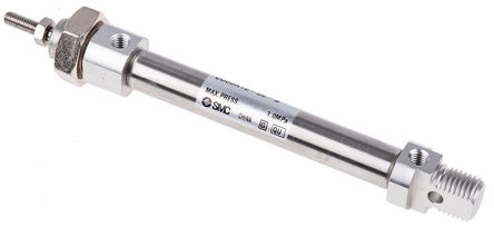SMC Round Pneumatic Cylinder, CD85N10-50-B, Double Action