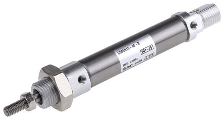 SMC Round Pneumatic Cylinder, CD85N16-40-B, Double Action