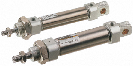 SMC Round Pneumatic Cylinder, CD85N16-80-B, Double Action