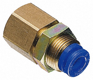 SMC male connector KQP-06, 6mm, Brass, PBT, PP