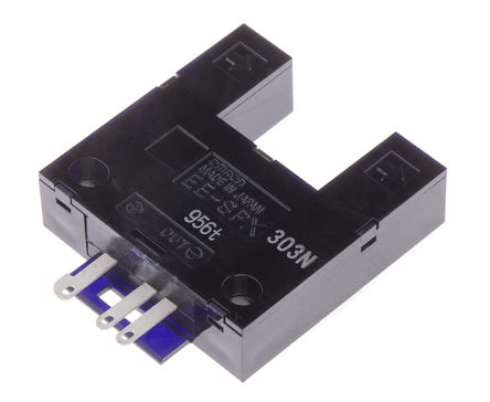 Sensor fotoelétrico Feixe de cruzamento (garfo), LED infravermelho, alcance 13 mm, corpo do garfo, saída NPN