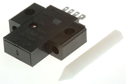 Светлоотражателен фотоелектричен сензор, инфрачервен светодиод, обхват 1 → 5 мм, правоъгълно тяло, NPN изход, IP50