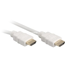 Sharkoon 1m, 2xHDMI 1m HDMI HDMI Câble HDMI blanc
