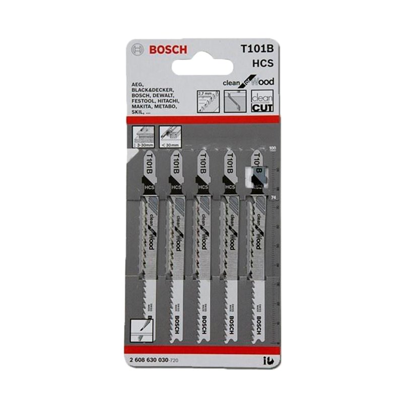 Bosch T101B HCS jigsaw blade (5 pcs.)
