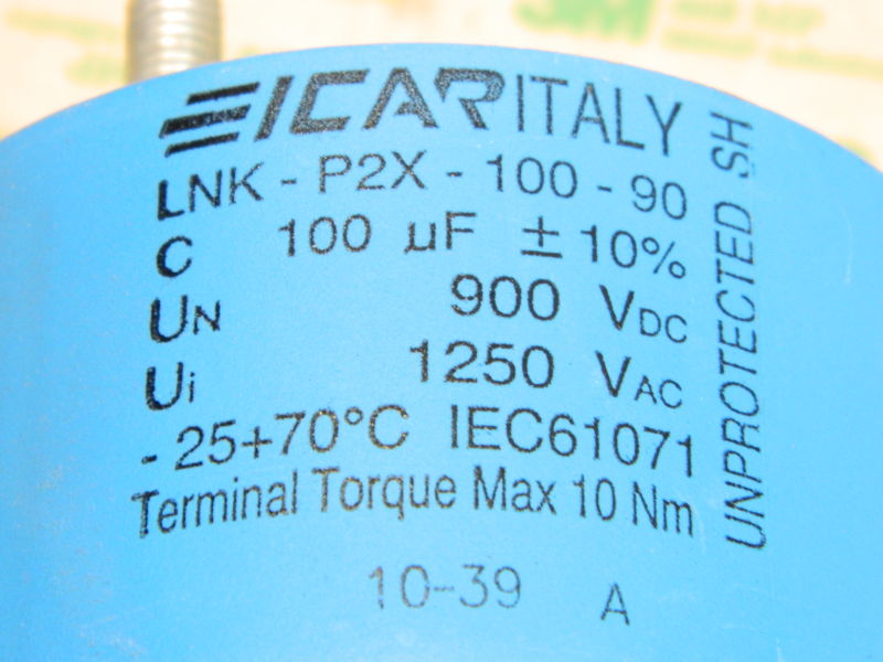 Condensador  ICAR LNK-P2X 100-90 polypropyleno 