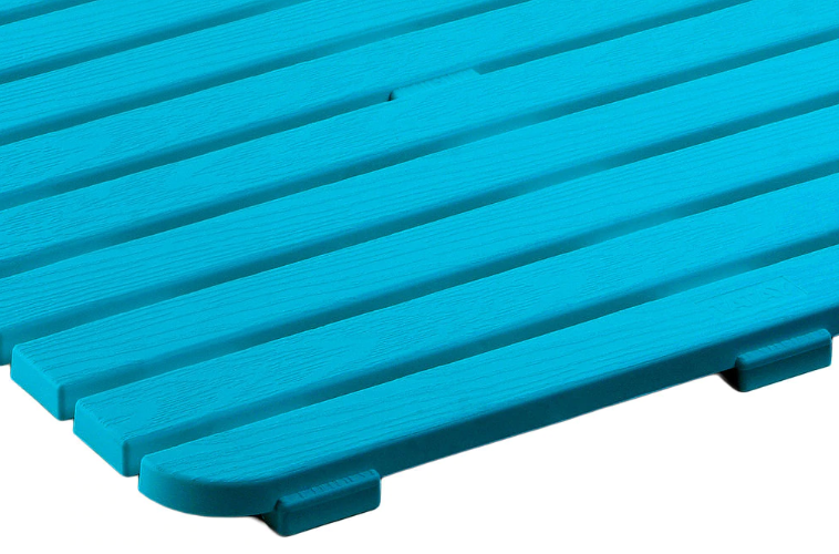 Plancher de salle de bain carré bleu 55,5x 55,5 cm