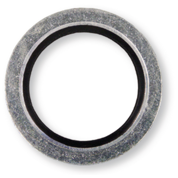 Metall / Gummi-Unterlegscheibe, Innen-Ø 16,2 mm, Außen-Ø 24 mm