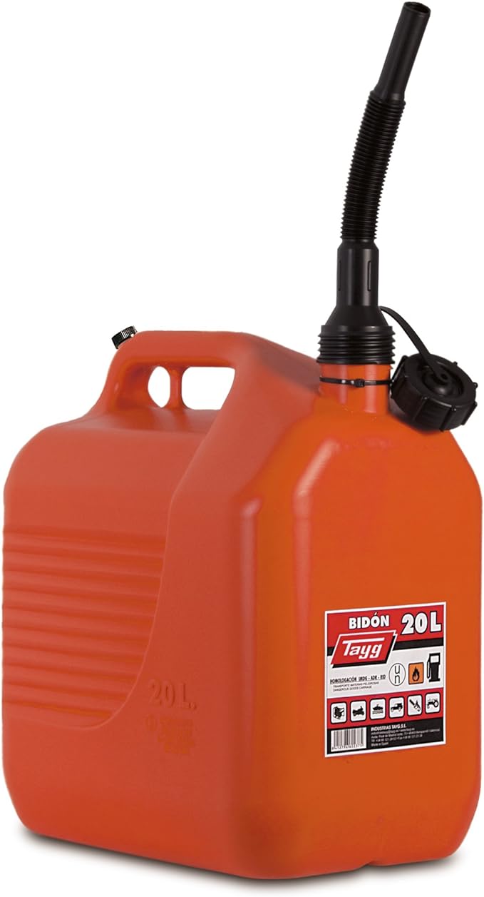 Tayg 603358 garrafa combustible 20 litros cánula, Naranja