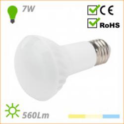 Lámpara de LEDs Cerámica R63 HO-7W-R63-E27-CW