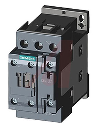 Contactor 12 A (AC3), 3PST, 2 NO / 2 NC (auxiliary), 3 NO (main), 24 V DC coil
