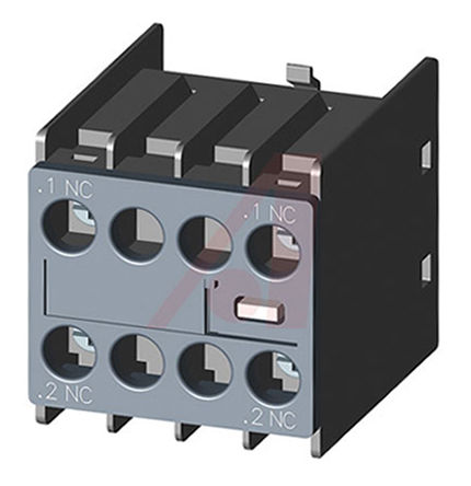 Módulo de contactos Siemens 3RH29111NF02 para uso con Contactores 3RT2, relé de contactor, contactor de alimentación
		
