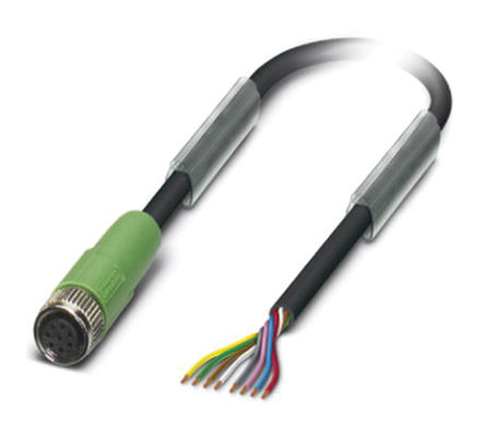 Cable y conector Phoenix Contact, M8, 8 contactos, 1.5m, Hembra
		