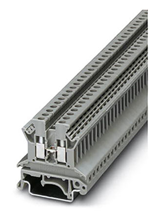 DIN Rail Connector, Gray, Plugged Termination