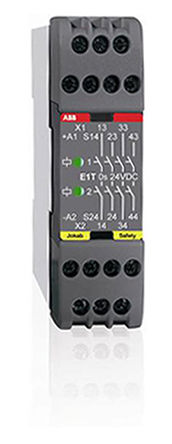 ABB Unidade de expansão de relé de segurança 2TLA010030R2000, 4, 2 canais, automático, 24V dc, 120mm, 84mm, rosqueado