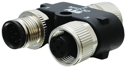 ABB 2TLA020055R0000 M12 to M12 Socket Plug Adapter